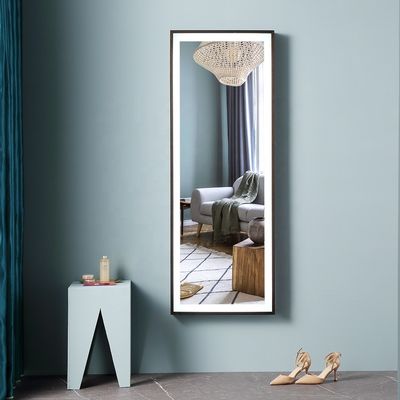 Wooden Frame Led Full Length Mirror Color Temperature Adjustable Led Full Body Mirror