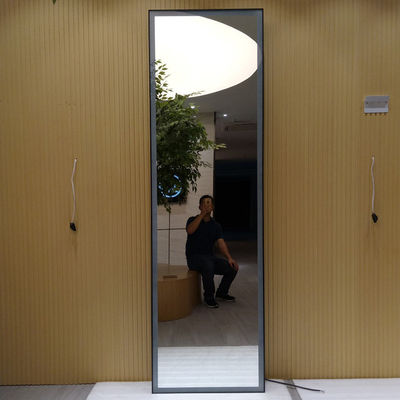 Wooden Frame Led Full Length Mirror Color Temperature Adjustable Led Full Body Mirror