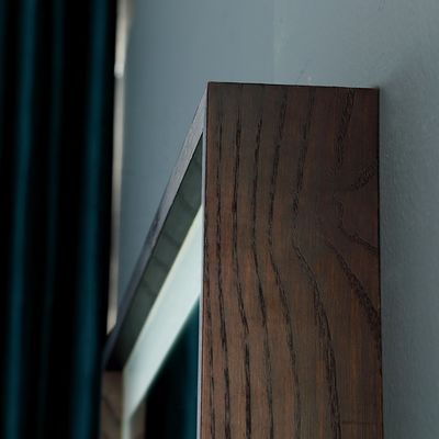 Wooden Frame Full Length Illuminated Mirror Custom Adjustable Lighting