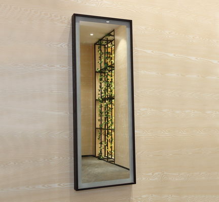 Wooden Frame Full Length Illuminated Mirror Custom Adjustable Lighting