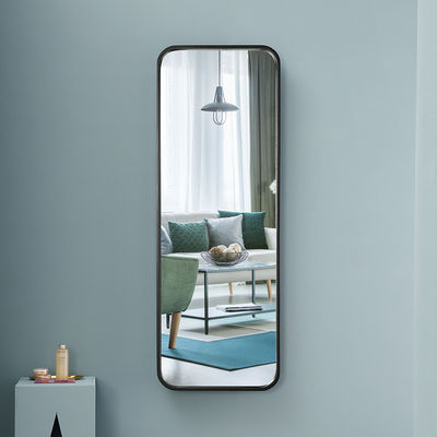Dimmable Lighting Full Length Bedroom Mirror Moisture Resistant Copper Free Silver Mirror