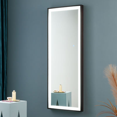 Dimmable Lighting Full Length Bedroom Mirror Moisture Resistant Copper Free Silver Mirror