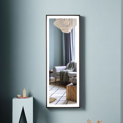 Dimmable Lighting Full Length Bedroom Mirror Moisture Resistant Copper Free Silver Mirror