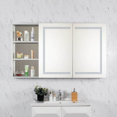 Wall Mounted Modern LED Medicine Cabinet with Speaker and Illuminated Mirror Design