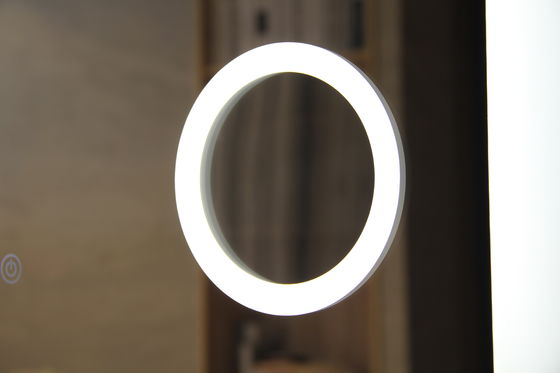 Smart Touch Sensor Anti-fog Led Mirror For Hotel Bathroom With Silver Lenses Material