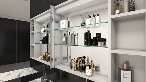 LED Mirror Cabinet Bathroom Vanity Set for Luxury Commercial Hotel Center by Eterna