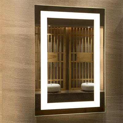 Hotel Luxury Glass Time Display Wall Mounted Lighted Bath Makeup Led Bathroom Smart Mirror