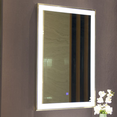 Bathroom Decoration Makeup Wall Mounting Vanity Framed LED Mirror With Temperature Display