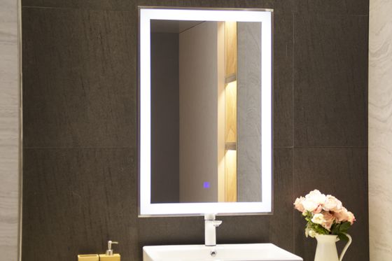 Bathroom Decoration Makeup Wall Mounting Vanity Framed LED Mirror With Temperature Display