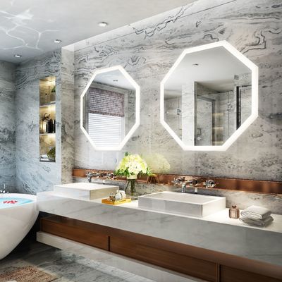 Backlit Makeup Illuminated Hotel Wall Customized Size Led Bathroom Mirror with Light