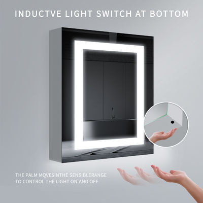 Modern Style Wall Mount Backlit Lighted LED Bathroom Vanity Mirrored Medicine Cabinet