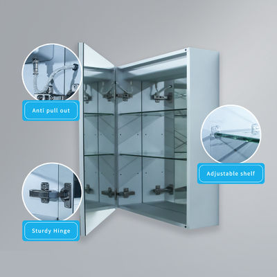 Modern Style Wall Mount Backlit Lighted LED Bathroom Vanity Mirrored Medicine Cabinet