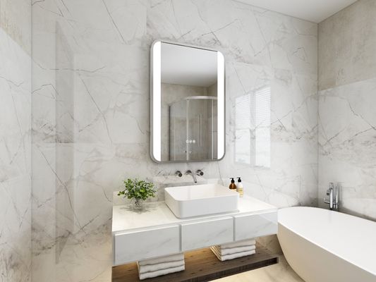 Oval Shape Modern Bathroom LED Mirror with Bluetooth Music Speaker and Smart Light