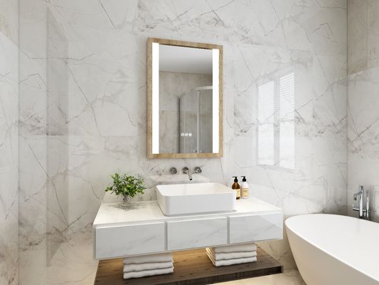 Oval Shape Modern Bathroom LED Mirror with Bluetooth Music Speaker and Smart Light