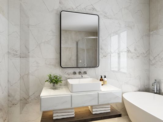 Touch Screen Round LED Bathroom Mirror Dustproof Dirt Resistant Shockproof