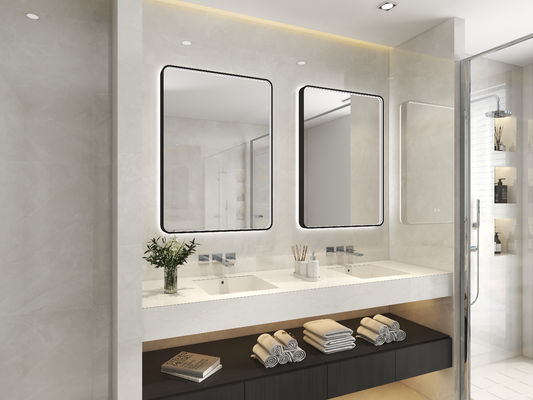 Touch Screen Round LED Bathroom Mirror Dustproof Dirt Resistant Shockproof