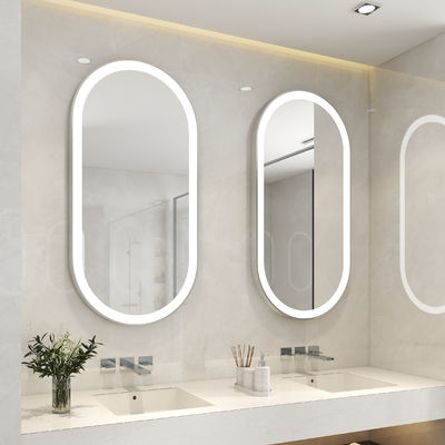 Gold Aluminium Led Smart Vanity Mirror Explosion Proof Lighted Bathroom Vanity Mirror