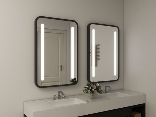 Metal Frame round led bathroom mirror Smart Touch Switch Round Illuminated Mirror