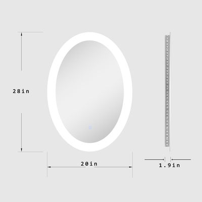 LED Digital Clock Bathroom Mirror LED Shatter Resistant Personalized Aesthetic