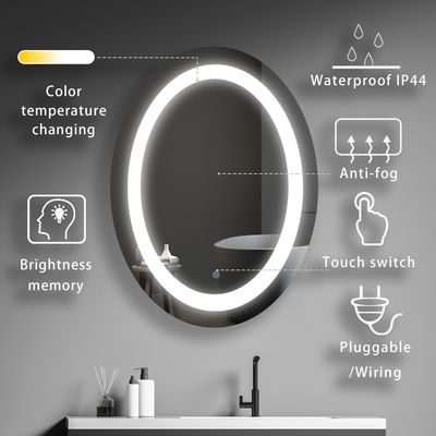 Rust Proof Led Smart Bathroom Mirror Dirt Resistant Easy Maintenance