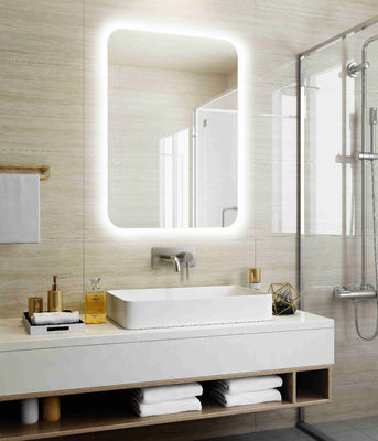 Modern Aluminum Frameless Lighted Makeup Mirror Erosion Resistant Rustproof