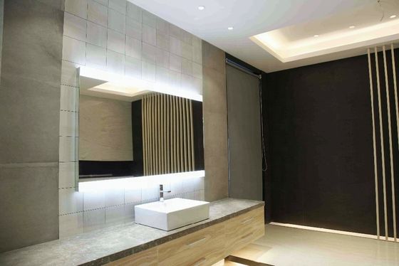 Customized Decorative Led Bathroom Mirror Light With Music Speaker and Rectangle Shape
