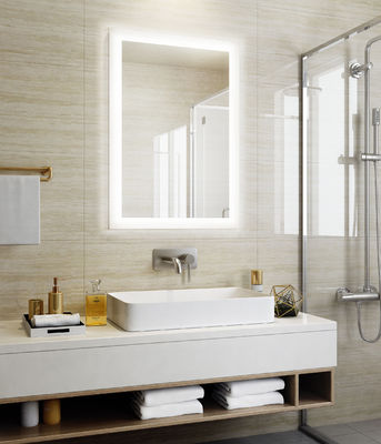 Frameless Led Bathroom Mirror With Lights Stable Operation Illuminated Vanity Mirrors