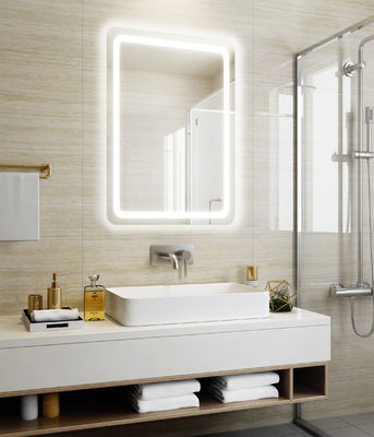 Hotel Lighted Magnifying Makeup Mirror With Bluetooth And Dimmable Light