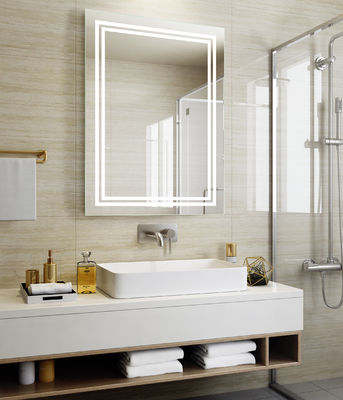 Hotel Lighted Magnifying Makeup Mirror With Bluetooth And Dimmable Light