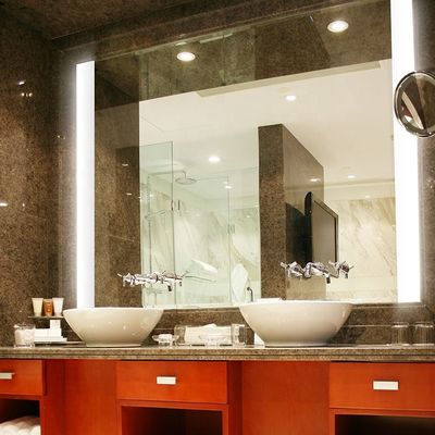 Adjustable LED Touch Bathroom Mirror Beveled Edge Touch Light Vanity Mirror