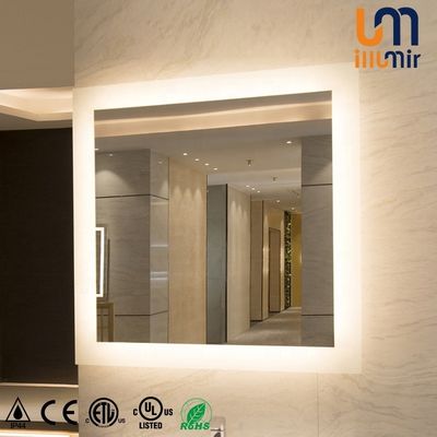Touch Sensor Frameless Lighted Bathroom Mirror High Reflection Wall Hanging