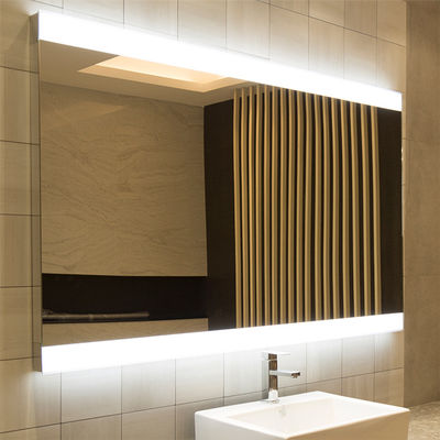 Polished Edge Led Backlit Bathroom Mirror Hotel Home Decoration With Demister