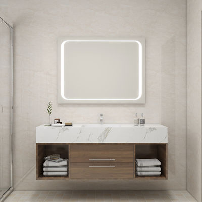 Compact Wall Mounted Lighted Makeup Mirror Customized High Visibility