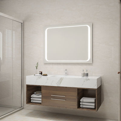 Compact Wall Mounted Lighted Makeup Mirror Customized High Visibility