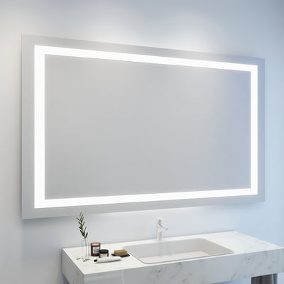 Integration Large Illuminated Bathroom Mirror Energy Efficient Easy Installation