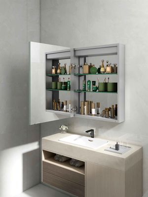 Anti Rust Clear Led Bathroom Cabinet With Mirror Customizable Adjustable Lighting