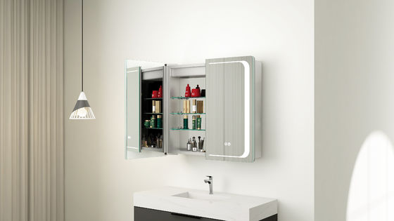 Dimmable Brightness Lighted Medicine Cabinet Sharp Imaging Convenient For Makeu