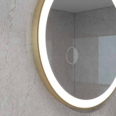 Rectangular Single Sided Lighted Bathroom Vanity Mirror Dimmable LED Strip Light