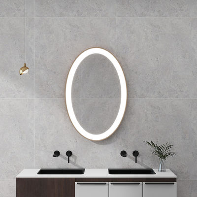 Rectangular Single Sided Lighted Bathroom Vanity Mirror Dimmable LED Strip Light