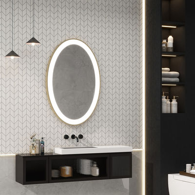 Smart Bathroom Mirror With Lights Touch Switch And Anti Fog Light Up Mirror Vanity