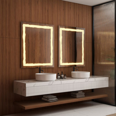 Luxury Custom Sandblasted LED Mirror Light High Brightness for Hotels and Residences