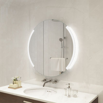 Custom Sandblasted LED Mirror Light Adjustable Color Temperature for Hotel and Home