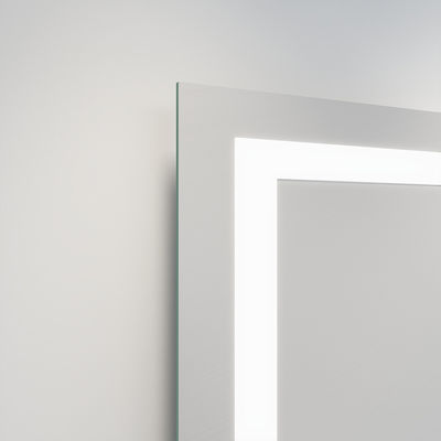 Elegant LED Bathroom Mirror with Frosted Sandblast Lighting and Adjustable Warm Cool Light For Hotel Or Home
