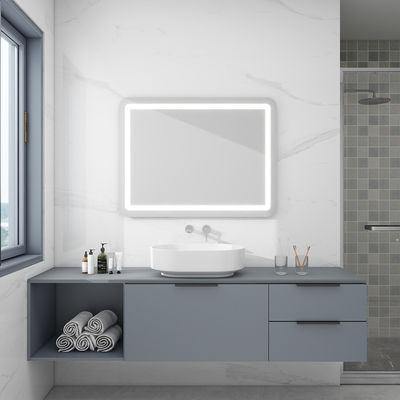 Luxury Smart Lighted Mirror for Bathroom with Defogger and Custom Size Options For Hotel Or Home