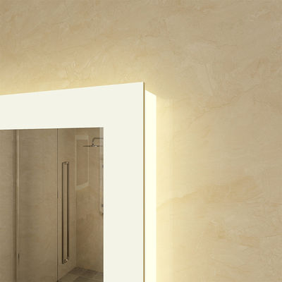 Frameless Custom LED Mirror Light Fixture for Contemporary Bathroom Design with Soft White Lighting and Sleek Acrylic Finish