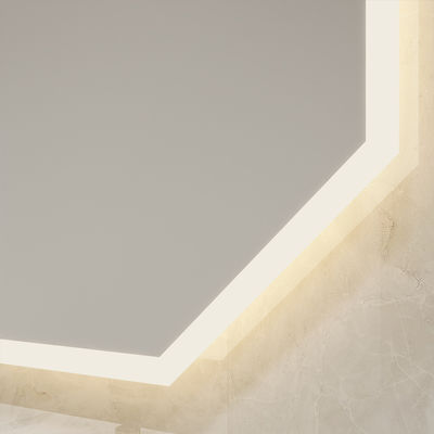 Frameless LED Bathroom Mirror Lighting Solution with Soft White Glow and Smart Touch Control for Contemporary Interiors