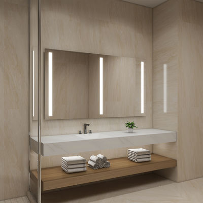 Custom LED Mirror Light Fixture for Bathroom Vanity with Wall Mounted Installation Anti Fog Function and Sleek Minimalist Design