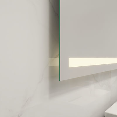 Frameless LED Vanity Mirror Light with Adjustable Brightness and Waterproof Design for Modern Bathroom and Hotel Guest Suites