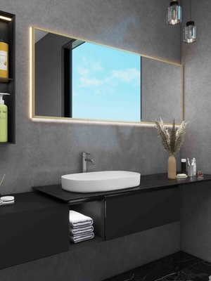 Custom LED Bathroom Mirror Light Fixture for Hotel Renovation Projects with Dimmable Touch Sensor and IP44 Waterproof Ratingality Settings