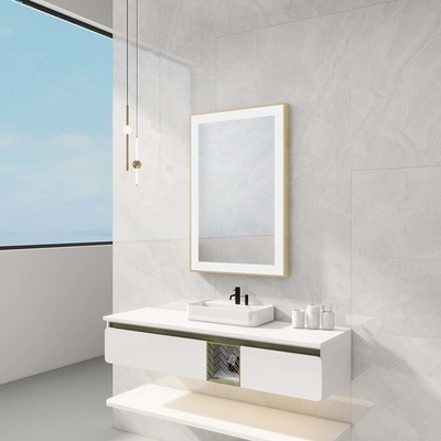 Luxury LED Bathroom Mirror Light for Hotel Guest Suites and Home Renovation with Dimmable Lighting Waterproof Structure and Sleek Minimalist Design